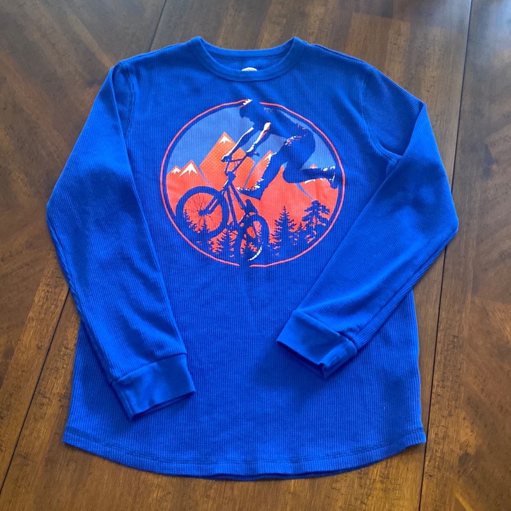 Old navy boys size xlarge thermal blue long sleeve